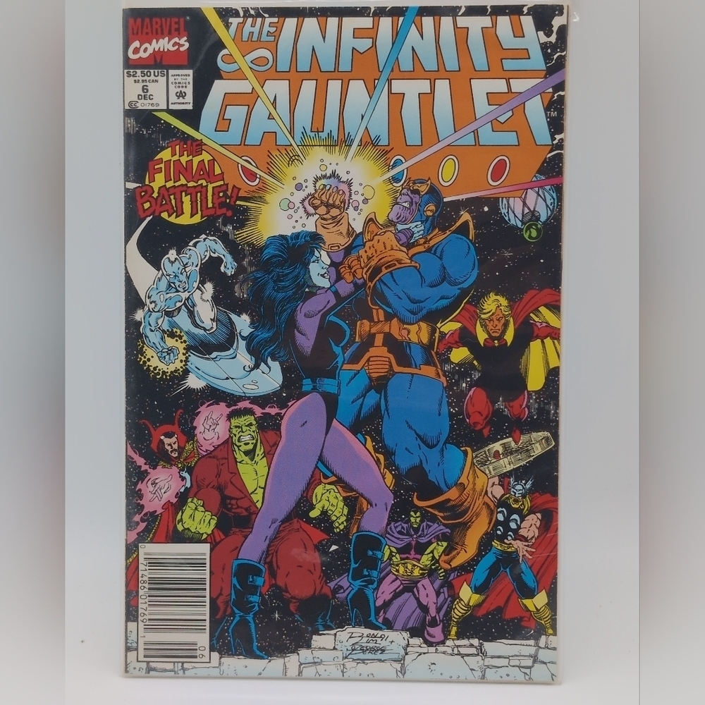 The Infinity Gauntlet #6 Marvel Comic Book The Final Battle 1991